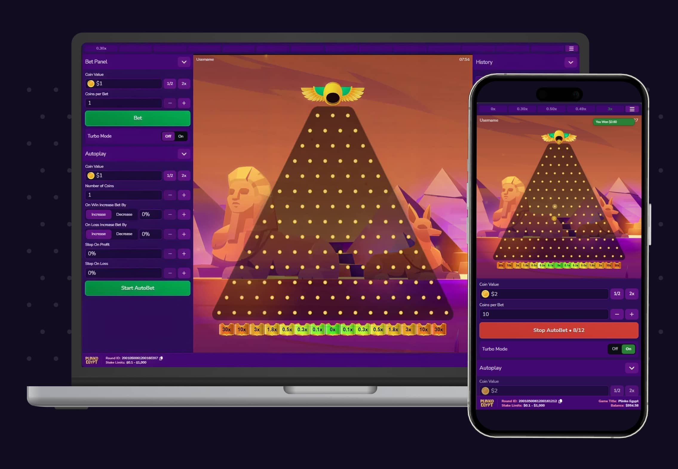 Plinko Egypt - Overview Gameplay Image